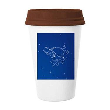 Imagem de Caneca de cerâmica com estampa de constelação de taurus do universo Star