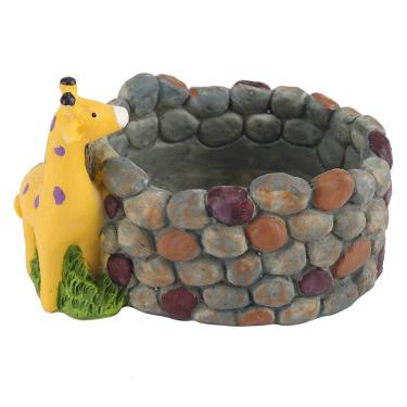 Imagem de Vaso de plantas, vaso de plantas suculentas de resina criativa recipiente de ervas e cesta de flores plantador para decoração de casa e jardim (girafa)