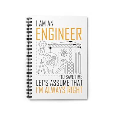 Imagem de Caderno espiral Humorous An Engineer Always Right Architects Developer Novelty Planner Designer Tamanho Único