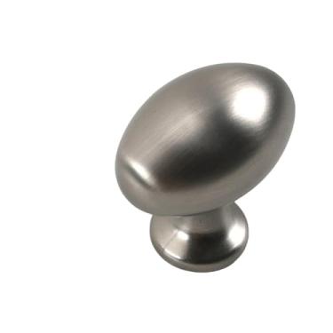 Imagem de Puxadores de móveis oval liga de zinco botão de gaveta puxa portas botão bonito decoração para casa alças, níquel escovado fosco