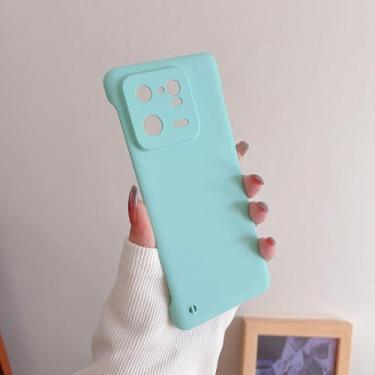 Imagem de Capa de telefone fina sem moldura para Xiaomi Mi 13T 12T 11T 10T 13 11 Lite 12S Ultra 12 Pro 12X 11i 10 Poco F3 capa de plástico rígido fosco, ciano claro, para Xiaomi 10T