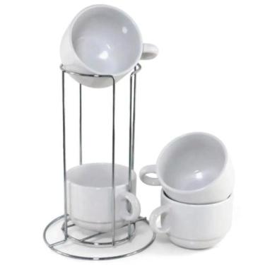 Imagem de 1 Kit Torre C/4 Xicaras Live Sub 180ml para sublimação - Live Sub!