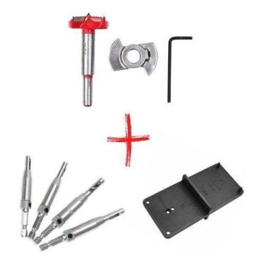 Imagem de Kit Broca Caneco, Gabarito e Broca Centralizadora - AllinaBox