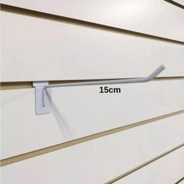 Imagem de Ganchos P/ Painel Canaletado De 15cm Branco 30 Peças - LOJA & CIA