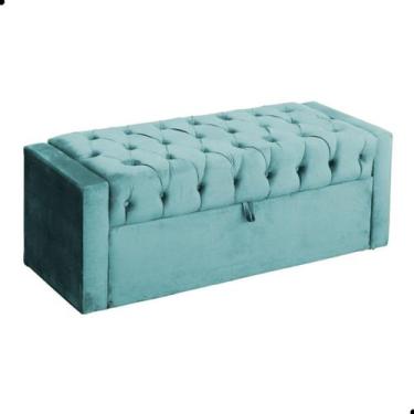 Imagem de Calçadeira de Sapatos Baú Estofada 160 cm Queen Veludo Emma - Fina Mob