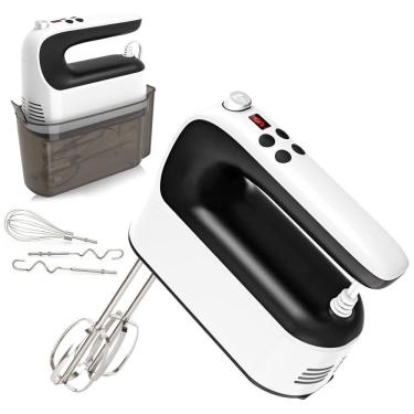 Imagem de Batedeira Elétrica de 9 Velocidades com 5 Acessórios, 400W 110V, Yomelo, Branca