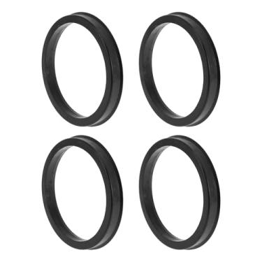 Imagem de INFINAUTO Anéis centralizados de cubo de roda de carro de 87,1 mm a 73,6 mm, rodas de policarbonato preto, eixo central com absorção de choque, 4 peças