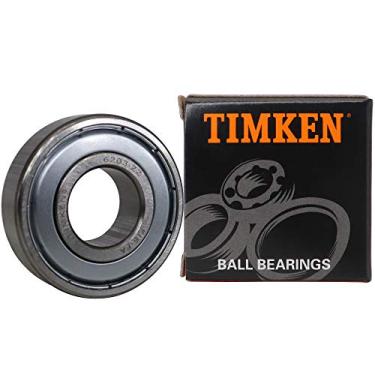 Imagem de TIMKEN 2 Pacotes de Rolamentos de Vedação de Metal Duplo 6203-2Z 17X40X12Mm, Desempenho Pré-Lubrificado e Estável e Rolamentos Rígidos de Esferas com Boa Relação Custo-Benefício.