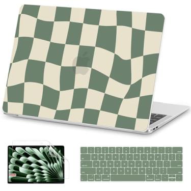 Imagem de AKIT Capa compatível com MacBook Pro de 13 polegadas M2 A2338 2025-2016 M1 A2251 A2289 A2159 A1989 A1708 A1706, capa de plástico de padrão exclusivo para laptop, capa de teclado e protetor de tela