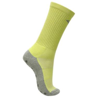 Imagem de Meia Mizuno Grip Cano Médio Antiderrapante Tam. 39-44, Verde, 39-44