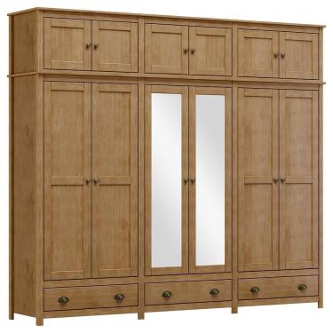 Imagem de Guarda Roupa Casal Topázio 12 Portas e 3 Gavetas com Espelho - Finestra Móveis