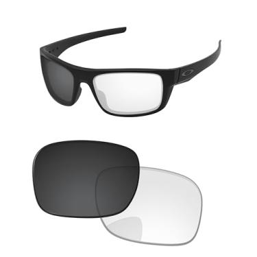 Imagem de PapaViva Lentes de reposição para Oakley Drop Point OO9367 60 mm óculos de sol eclipse cinza fotocromático não polarizado