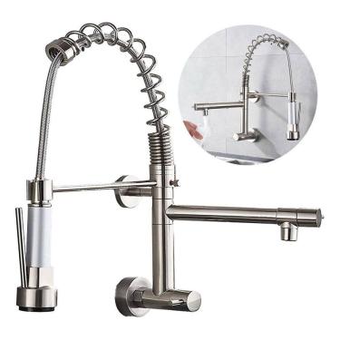 Imagem de Torneira Brinovar Gourmet Monocomando Prateada em Inox