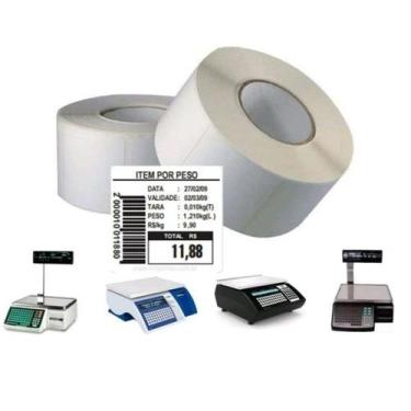 Imagem de 10 Rolos Etiqueta Térmica 40x40 Balança Toledo Prix 4 Plus - Milponto