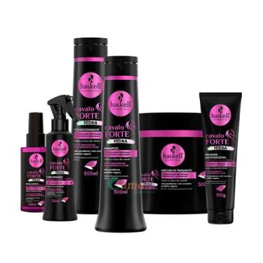 Imagem de Kit Haskell Sh cond másc leave Fluido Sérum Cav Hidra 500ml