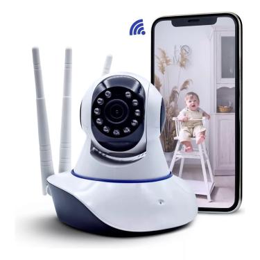 Imagem de Baba Eletronica Camera Wifi Sem Fio Visão Noturna Microfone