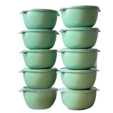 Imagem de KIT POTES COZINHA 10 POTE REDONDOS 500ML (verde oliva)