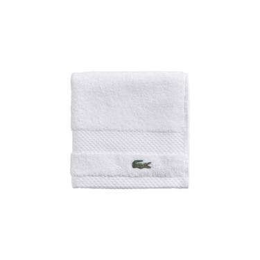 Imagem de Lacoste Heritage Pano de lavagem 100% algodão Supima, branco, 33 x 33 cm – Altamente absorvente e de secagem rápida, toalha de banho super macia premium, essencial para banheiro, presente para todas
