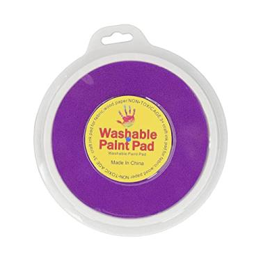 Imagem de Bloco de tinta lavável redondo artesanato almofadas de tinta infantil faça você mesmo grafite impressão digital carimbo para tecido de madeira scrapbook à base de água esponja de tinta material