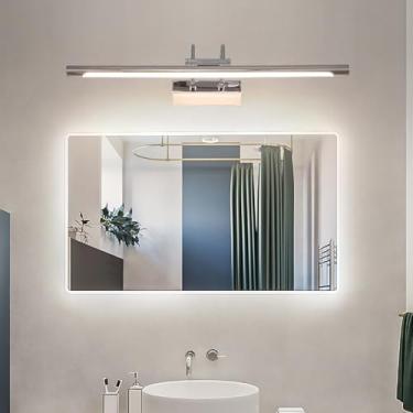 Imagem de Luz de espelho LED Banheiro Rotação de 180° Ângulo Ajustável Lâmpadas de parede Iluminação de imagem à prova d'água Iluminação de parede para espelho Armário de sala de estar Armário de espelho (Luz