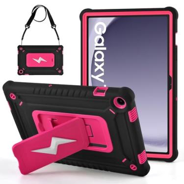 Imagem de DETUOSI Capa para Samsung Galaxy Tab A9+/A9 Plus 11 polegadas 2024/2023 (SM-X210/X216/X218), capa resistente à prova de choque resistente para Galaxy Tab A9 Plus com suporte e alça de ombro