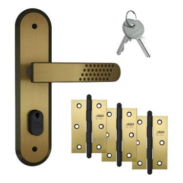 Imagem de Fechadura Porta Interna Ext 1801/21 Oxidada 3 Dobradiças - Stam