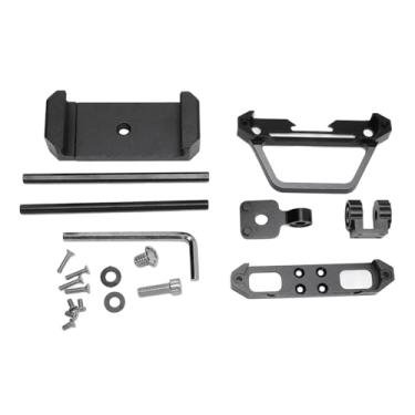 Imagem de RiToEasysports Carro de Controle Remoto, Suporte de Metal do Quadro do Protetor de Tela do Transmissor do Carro de Rc Com Suporte do Telefone para Nb4 (BLACK)