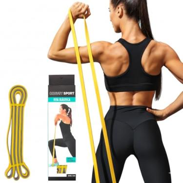 Imagem de Extensor Elástico Resistente Super Band Pilates Treino em Casa Itensidade Média Convoy