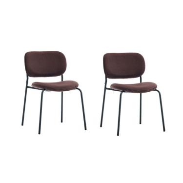 Imagem de Conjunto com 2 Cadeiras de Jantar Bris Marrom