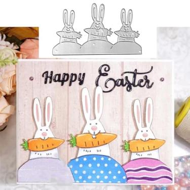 Imagem de Rabbit Eat Carrot Frame Dies Cuts Metal Cutting Dies Cut Stencils para álbum de scrapbook faça você mesmo, decoração de papel em relevo para fazer cartões