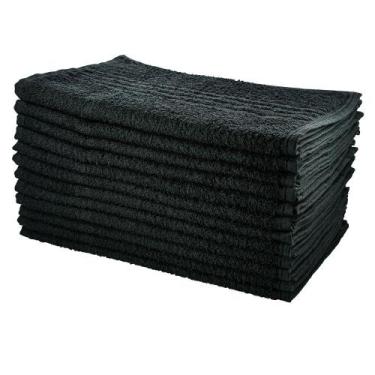 Imagem de Kit 12 Toalhas Fitness Academia Perfeito Estilo, Preto