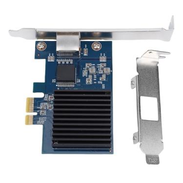 Imagem de Tangxi Placa de Rede PCle de 10 GB, Porta RJ45 PCIe para Adaptador LAN Ethernet de 10 Gigabit, Compatível Com PCI Express 4.0 X1, Suporte para WinOS e Linux