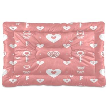 Imagem de Wassud Cama de cachorro Roses and Keys para cães pequenos, tapete lavável para animais de estimação, cama de gato para dormir, viagens 91 x 61 cm