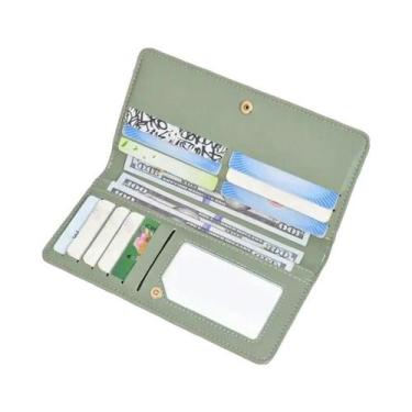 Imagem de Carteira Ultra-Fina Com Bloqueio RFID Para Mulheres, Bolsa Multi-Cartã