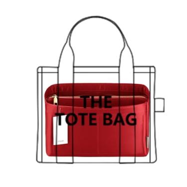 Imagem de Organizador de bolsa para bolsas, organizador de bolsa com zíper, organizador de bolsas para bolsa Speedy Neverfull ONTHEGO, bolsa de mão e mais (vermelho sedoso, grande)