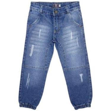 Imagem de Calça Infantil Look Jeans Jogger Jeans - UNICA - 01-Masculino