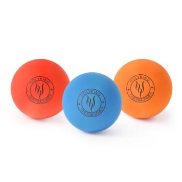 Imagem de HOLYKING Bolas de tênis de borracha de alto salto, 3 pacotes de cores para handebol recreativo, stickball, raquete, pegar, buscar