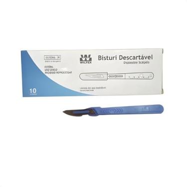Imagem de Lamina De Bisturi Com 10 Unidade Wiltex Número 20 C/ Carbono