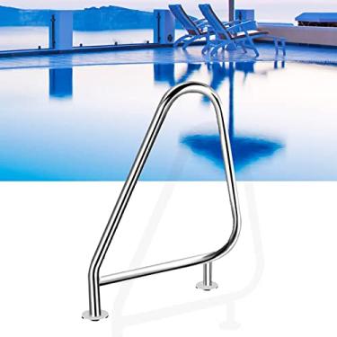 Imagem de KIDYBO Trilho de piscina de segurança corrimão de entrada de piscina corrimão dobrável para piscina corrimão à prova de ferrugem para uso interno e externo