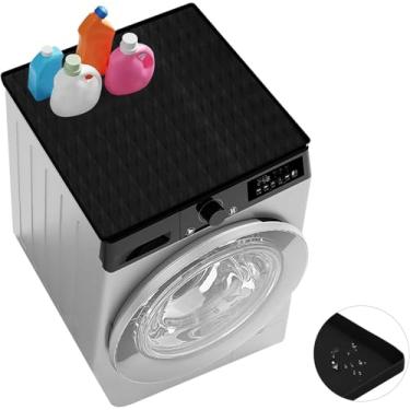 Imagem de Yawfold Capas de lavadora e secadora para a parte superior, 68,5 cm x 68,5 cm Tapete protetor superior de lavadora e secadora, antiderrapante, resistente, capa protetora de máquina de lavar, carga