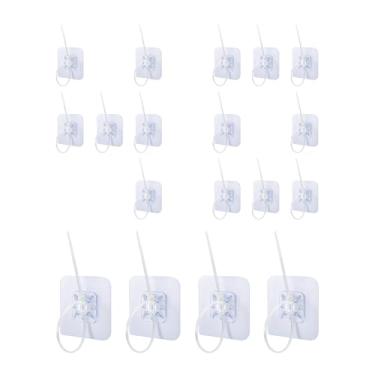 Imagem de Ganchos Adesivos Para Parede | 40 Unidades Transparentes Sem Furos Com Adesivo Forte | Ganchos Adesivos para Banheiro,Para Ornamento de Janela Banheiro Lavandaria Quarto de Bebé Casa Jardim