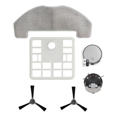 Imagem de Kit Peças Reposição Robô Aspirador Panda Plus AMGR1 – Escovas Laterais + Filtro HEPA + Pano Mop