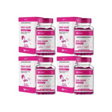Imagem de KIT 4X MW-HAIR (Cabelo Pele Unha) SKIN NAIL- 60 Capsulas Muwiz