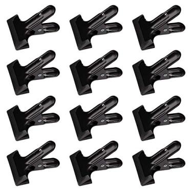 Imagem de Foraineam Pacote com 12 grampos de mola resistentes de 11,4 cm grampos de suporte de fundo de metal para estúdio fotográfico fundo, carpintaria