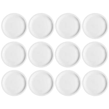 Imagem de Jogo 12 Pratos de Sobremesa em Porcelana 19cm Classe Única Iguaçu Germer Branco