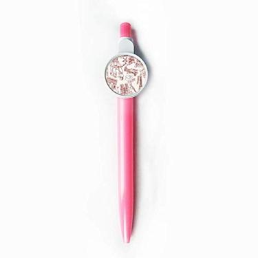 Imagem de Caneta retrátil azul com ponta rollerball da Torre Eiffel do Louvre da França Arco do Triunfo