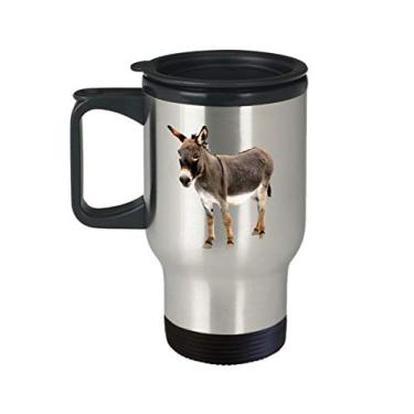 Imagem de Caneca de viagem Baby Burro – Caneca de chá divertido com isolamento de cacau quente – ideia de de Natal