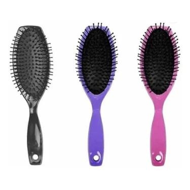 Imagem de Escova de Cabelo Plastico Almofada Oval Color - Escobel Oval Colorida - PANAMI