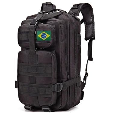Imagem de Mochila Tática Militar Impermeável Reforçada 30 litros com Patch Emborrachado