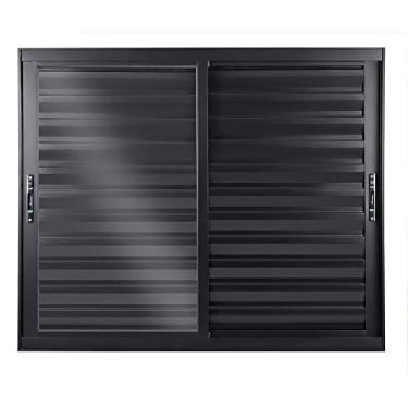 Imagem de Janela de Alumínio Veneziana de Correr 120x120x10cm 3 Folhas Móveis Vidro Liso Topsul Esquadrisul